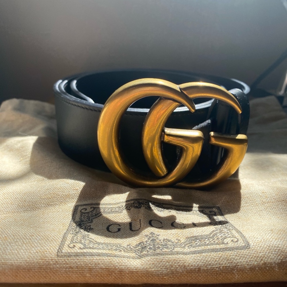 Gucci Marmont GG belt EUC in black